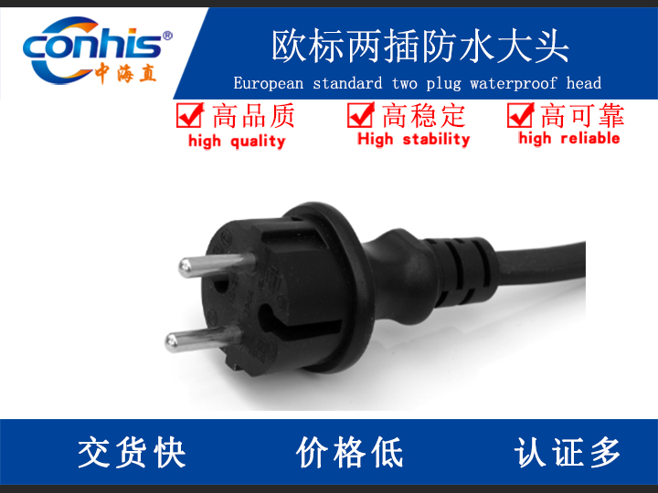 欧标两插防水大头